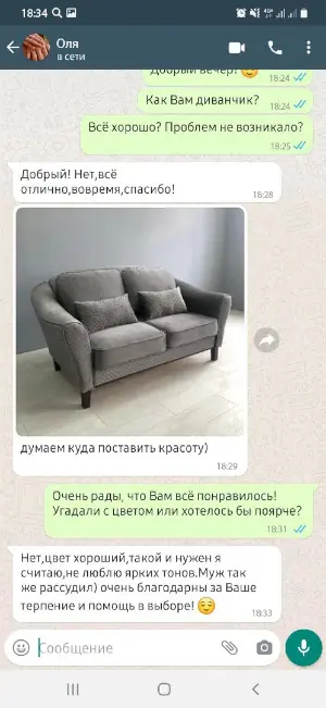 Скриншот отзыва №11 Скриншот реального отзыва RU-divan.RU №11