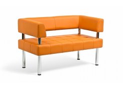 Диван двухместный Бизнес (Оранжевый)