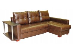 Угловой диван Премьер-3 Люкс со столиком (Коричневый)