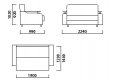 Диван Гранд Д книжка - размеры