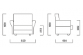 Кресло Классика М нераскладное - размеры