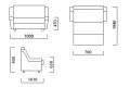 Диван Аккорд М аккордеон - размеры