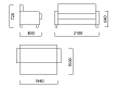Диван-софа Трио 1 - размеры