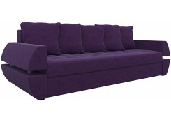Прямой диван Вавилон рогожка (Фиолетовый)