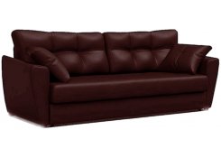 Прямой диван Амстердам экокожа (Коричневый)