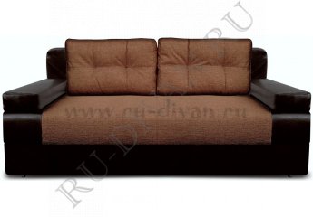 Диван-кровать Амстердам Мини рогожка коричневая – доставка фото 1