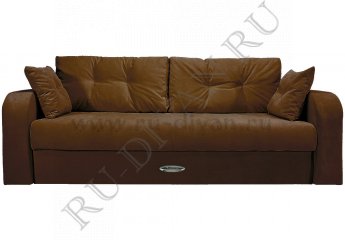 Прямой диван Дублин Люкс коричневый – доставка фото 1