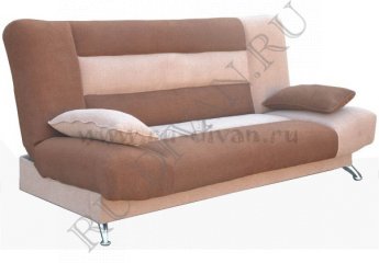 Прямой диван Лодочка бежево-коричневая фото 1