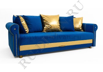 Прямой диван Султан синий фото 1