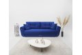 Прямой диван Вега синий - фото в интерьере